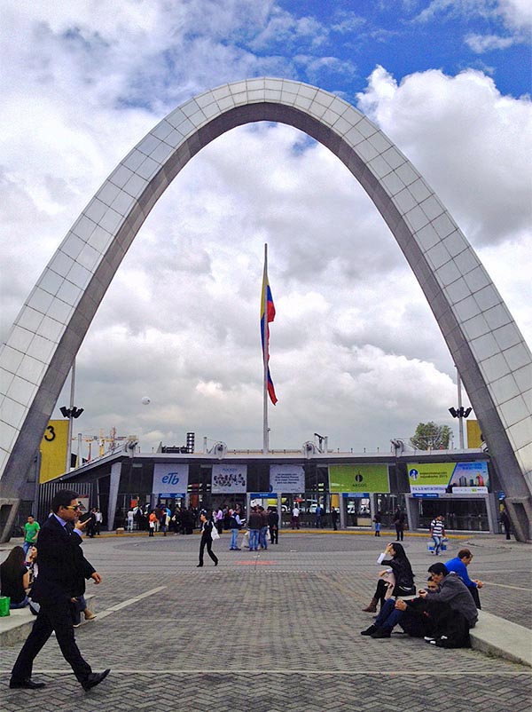 Entrance to the ‘Expoconstrucción Expodiseño 2015’ trade fair in Colombia